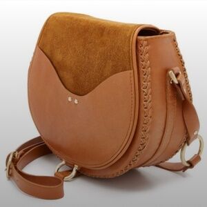 Sancia Babylon Suede Bag in Cognac